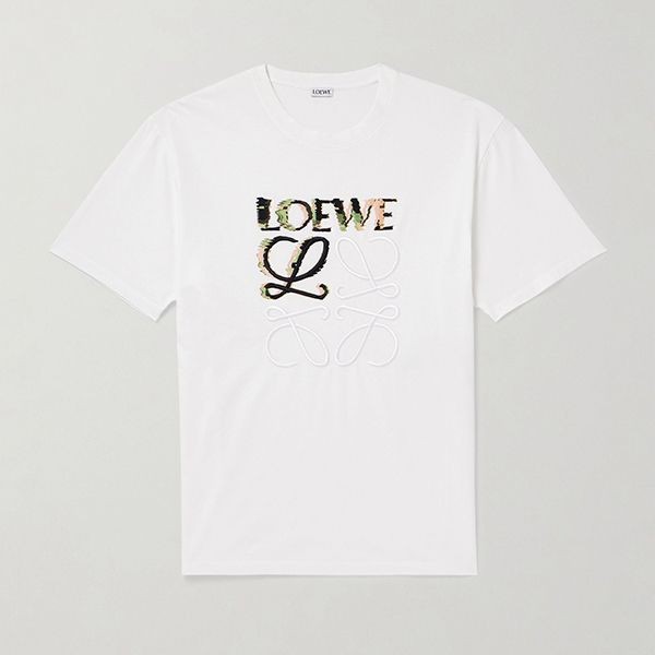 人気で可愛い☆ロエベ tシャツ コピーコットン リラックスフィット 半袖 tシャツ 2色low8031