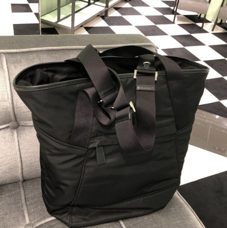 2024SS【プラダ 偽物】Re-Nylon xレザー トートバッグ 2VG120 2DW3 F0002 V OOO
