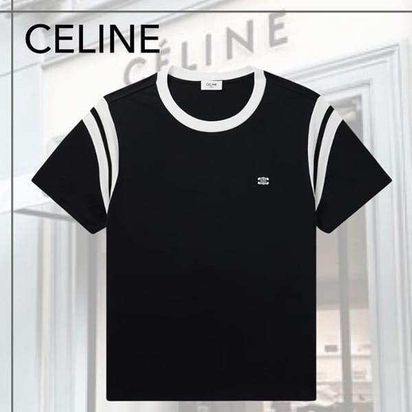 関税なしセリーヌ トリオンフ コットン レギュラー tシャツ パロディ 2x30o671q.38aw