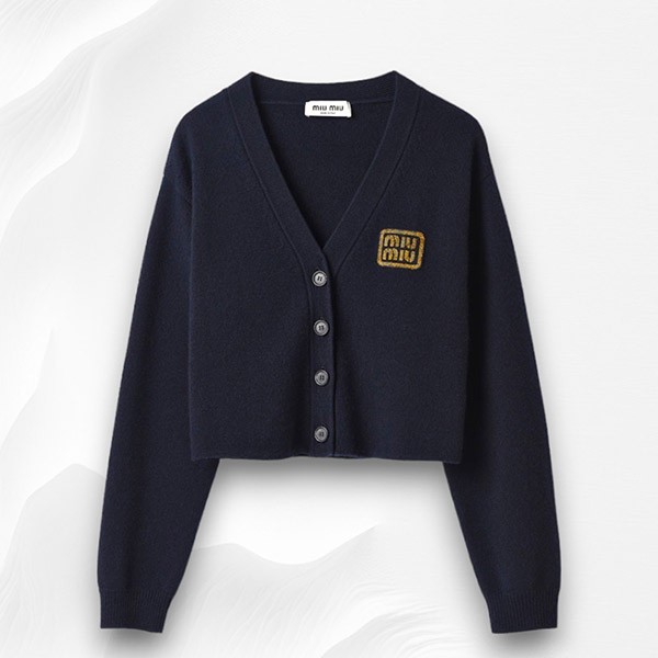 ミュウミュウ コピー＊Cashmere knit cardigan カシミヤニットカーデ＊MMF865_103Z
