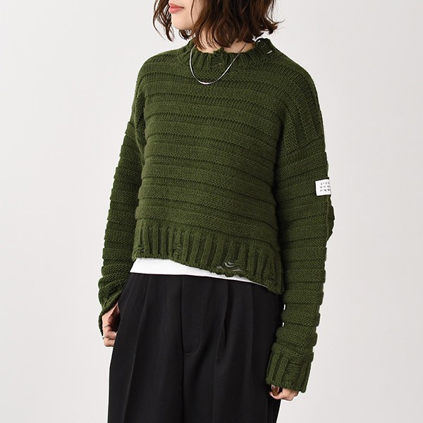 [優良店]エムエムシックス ウールジャンパー ニット 偽物 S52HL0031M13040