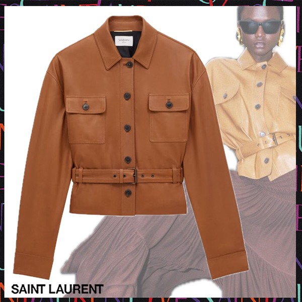 サンローラン 偽物 SAHARIENNE ショート ジャケット サハリエンヌ ysl321150