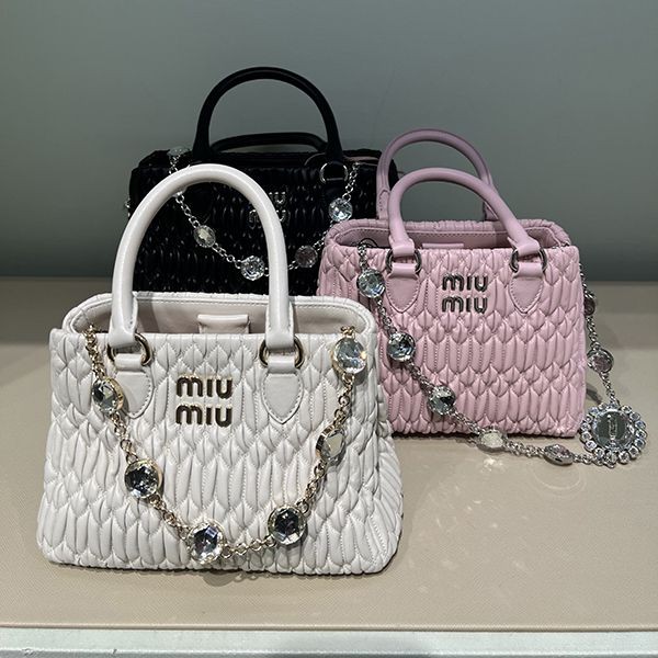 ミュウミュウ ショルダー 偽物☆NAPPA CRYSTAL (5BA251)