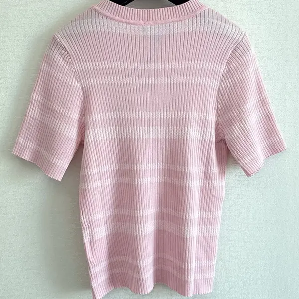 即納でお届けシャネル 25SS ボーダーニットトップス 激安 P75694