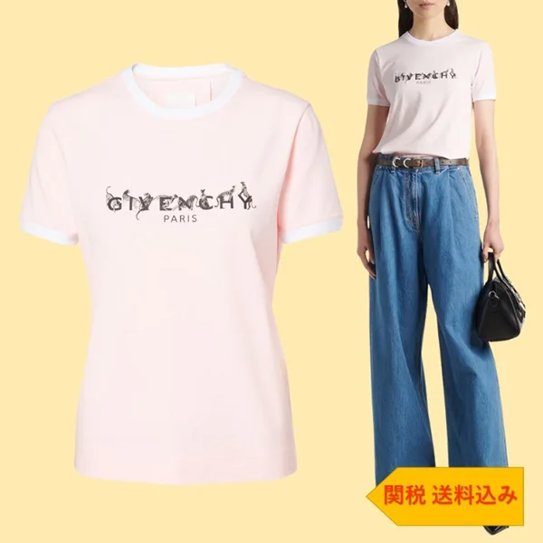 【ジバンシィ コピー】リンガーコットン混ジャージーTシャツ 2色 gtv25191