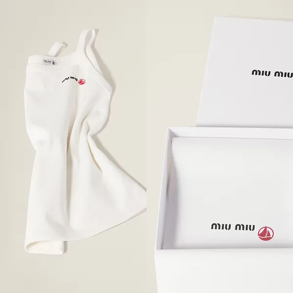 男女兼用Petit Bateau X ミュウミュウ パロディ ストレッチジャージー トップ rg666528