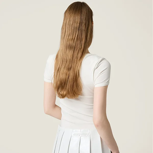 【ミュウミュウ】Petit Bateau ミュウミュウ スリムTシャツ 偽物 MJN563