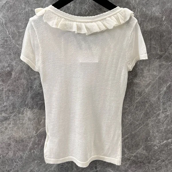 【胸元フェミニン♡オシャレに細見え】シャネル Tシャツ パロディ トップス cc255151