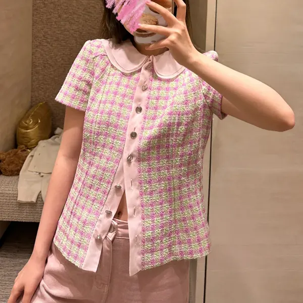 シャネル 偽物 ップス コットンツイード P79406-V71623-U0014