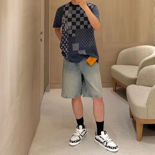 【VIPセールで入荷！】ルイヴィトン ダミエTシャツ 偽物 ユニセックス 1AIMBU