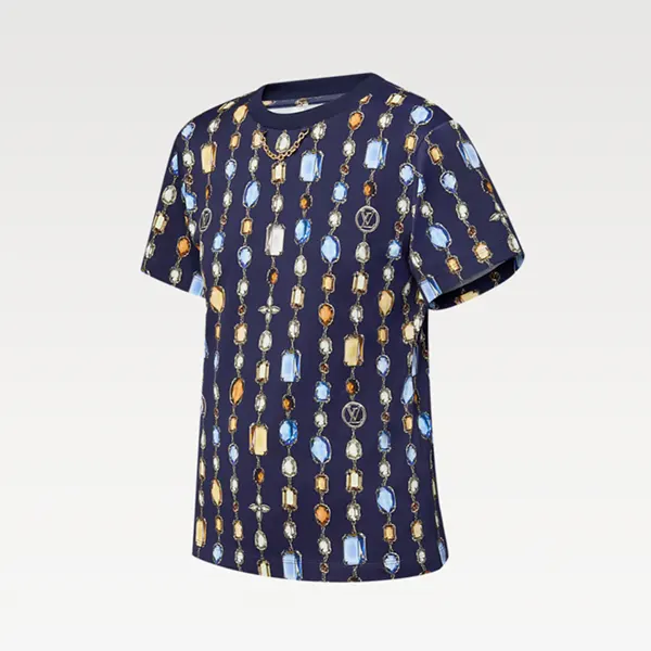 ルイヴィトン ネックレス プリントTシャツ コピー 1AI460