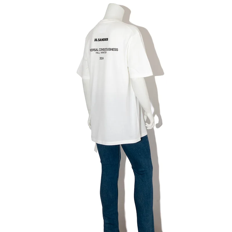 ジルサンダー ロゴ クールネックTシャツ コピー 2色 J22GC0189J46219001