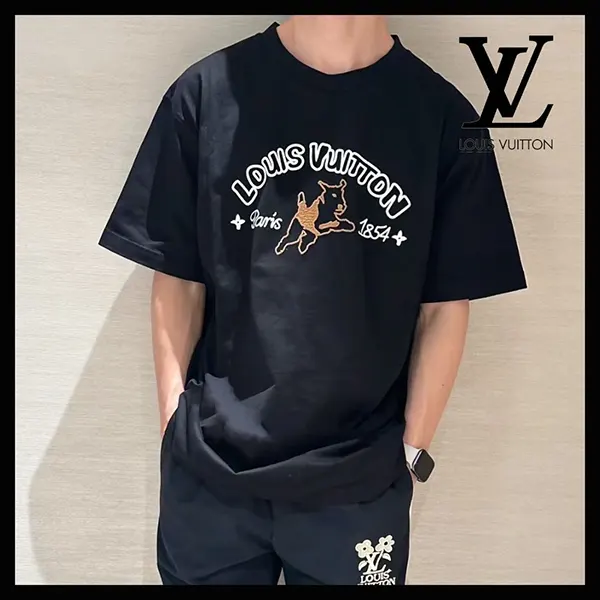 ルイヴィトン n級品 エンブロイダードコットンTシャツ 1AFQ71