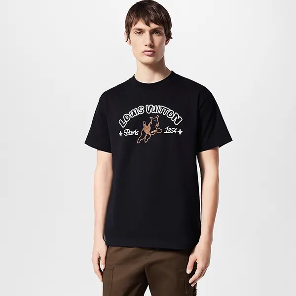 ルイヴィトン n級品 エンブロイダードコットンTシャツ 1AFQ71