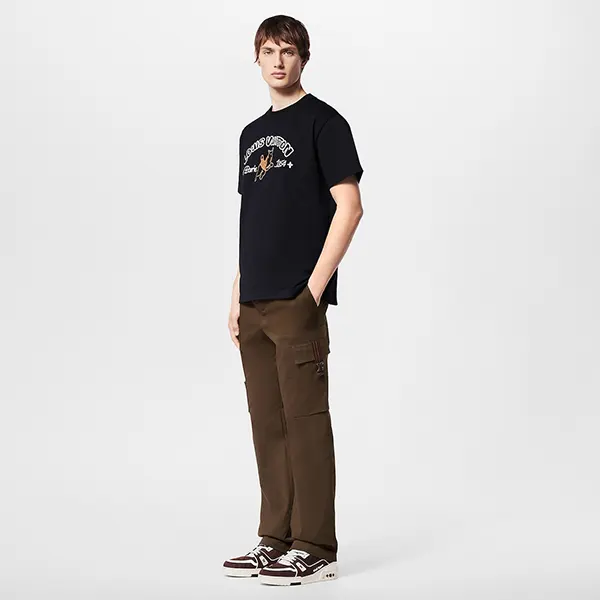 ルイヴィトン n級品 エンブロイダードコットンTシャツ 1AFQ71