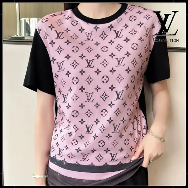 《大人気》ルイヴィトン モノグラム フロントTシャツ 偽物 1AIAZY
