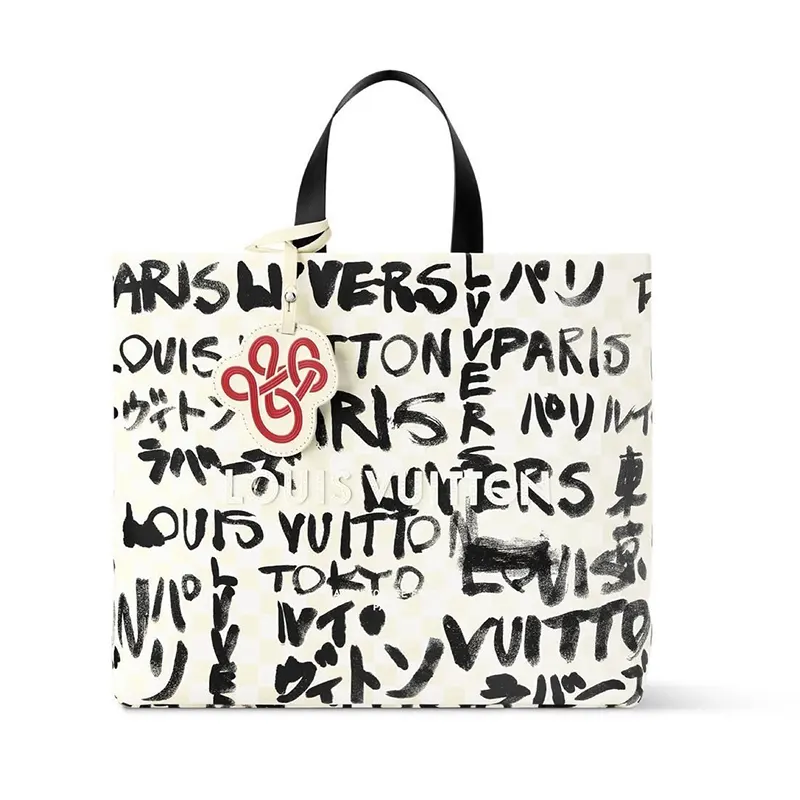 新作 ルイヴィトン ショッパートートバッグ MM 偽物 NIGO ホワイト N40797