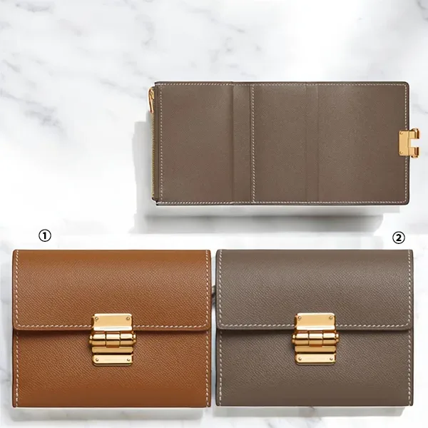エルメス シャルニエール 偽物 折りたたみ財布 H086057CC18【希少♡2色】