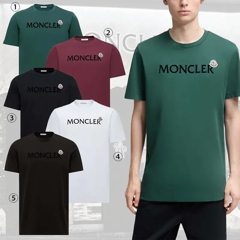 【送料関税込】モンクレール メンズ Tシャツ パロディ 半袖 コットンジャージー 5色 mk20250801