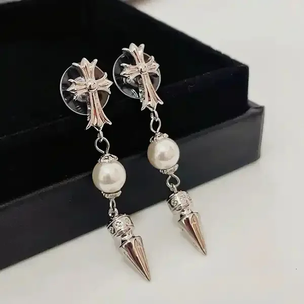 クロムハーツ ミキモト コピー ハート アコヤパールピアス 18K&ダイヤ ch258212
