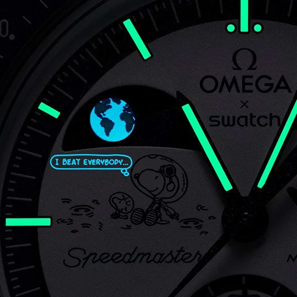 【コーデを格上げ】最新限定【Swatch オメガ Snoopy】MOONSWATCH MISSION TO EARTHPHASE★SO33N701L