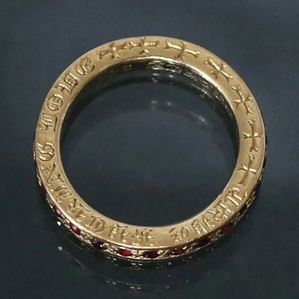 【奇跡の再入荷！即発送】クロムハーツ 22K TFL パヴェルビー リング 指輪 コピー ゴールド ch2591019