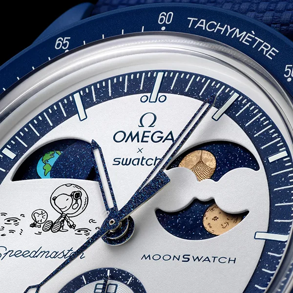 【コーデを格上げ】最新限定【Swatch オメガ Snoopy】MOONSWATCH MISSION TO EARTHPHASE★SO33N701L