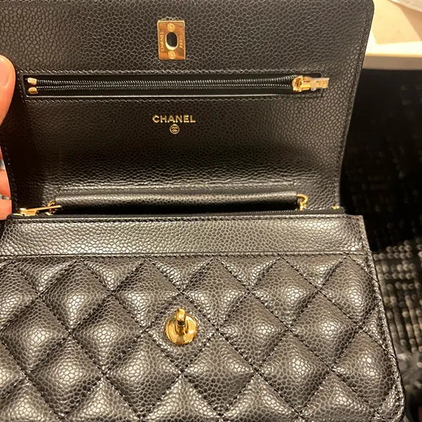 人気 シャネル チェーンウォレット 偽物 キャビア ショルダー バッグ AP3464 B13649 94305