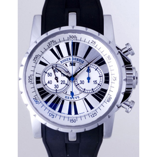 ロジェデュブイ ROGERDUBUIS エクスカリバークロノ EX45 78 9 3.7AR SS/ラバー シルバー