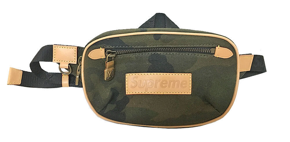 箱のラッピング ルイヴィトン × シュプリーム  コピー バムバッグ BUMBAG PM カモフラージュ M44202