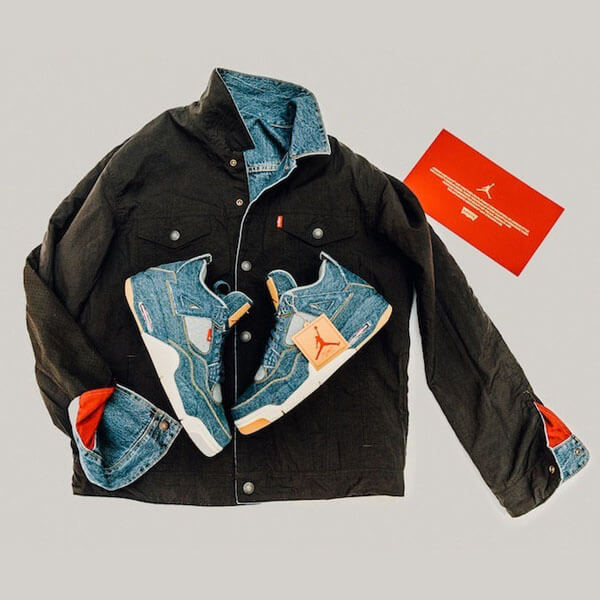 A AIR JORDAN LEVIS REVERSIBLE TRUCKER JACKET LEVIS BLUE   201020