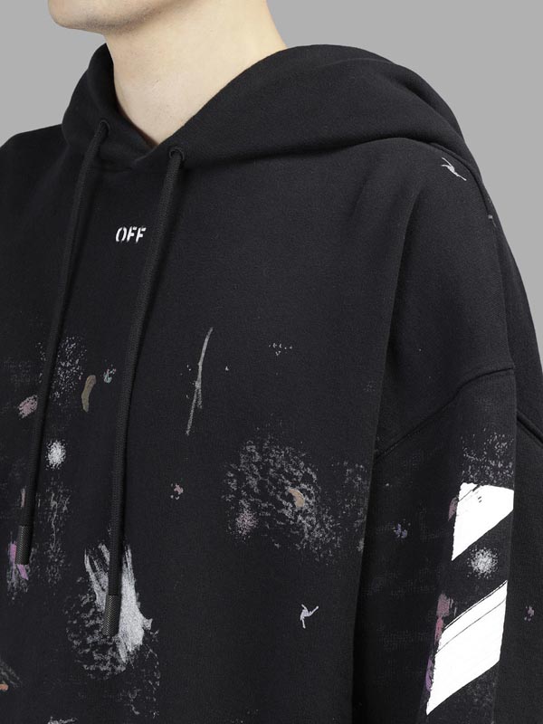 オフ ホワイトコピー パーカー 偽物 OFF WHITE 17FW DIAG GALAXY BRUSHED OVER 東京HOODIE PARKA 芸能人9MBA025R0