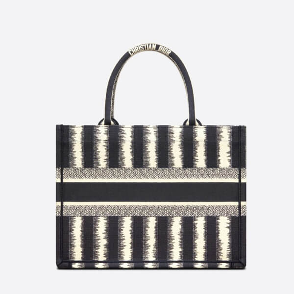 ディオール 偽物 BOOK TOTE スモールバッグ D-Stripes エンブロイダリー M1296ZRFQ_M928