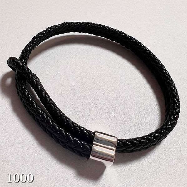 激安価格！ボッテガヴェネタ シルバー×レザー ブレスレット コピー