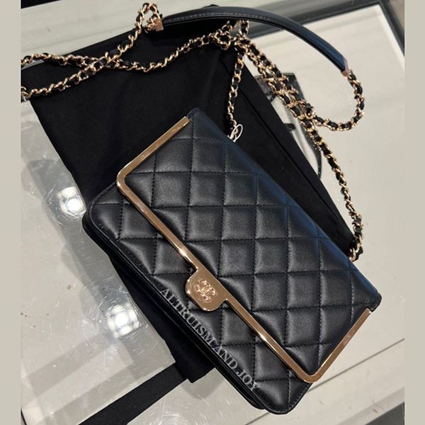 【ローズゴールド♡23P】シャネルチェーンウォレット 偽物