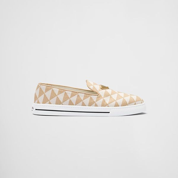 [プラダ]スリッポンシューズ 偽物 Embroidered fabric Slip-onShoes