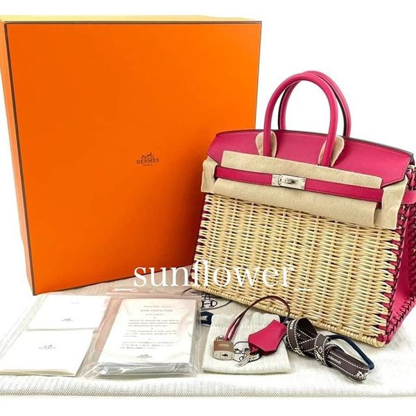 エルメス バーキン25cm 偽物 ピクニック フランボワーズ/S金具