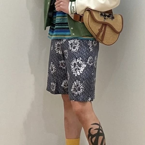 大人お洒落ディオール TEARSバルミューダショートパンツ 偽物 013C121B5931_C585