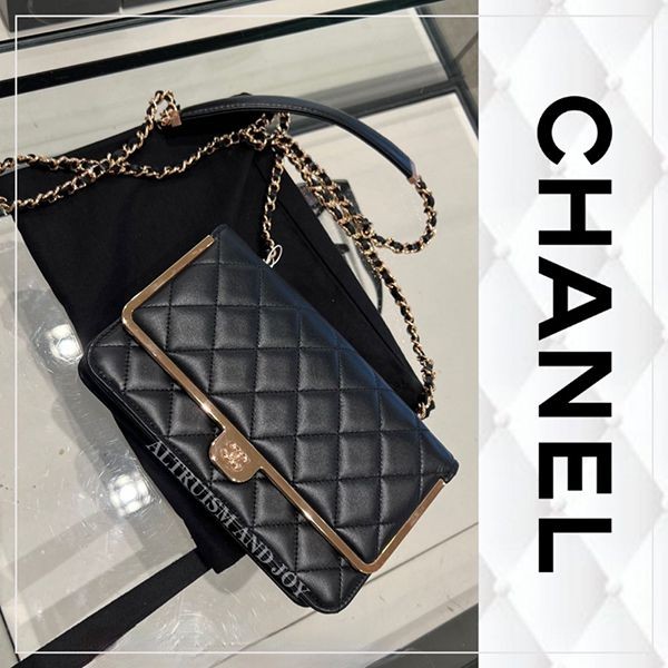 【ローズゴールド♡23P】シャネルチェーンウォレット 偽物