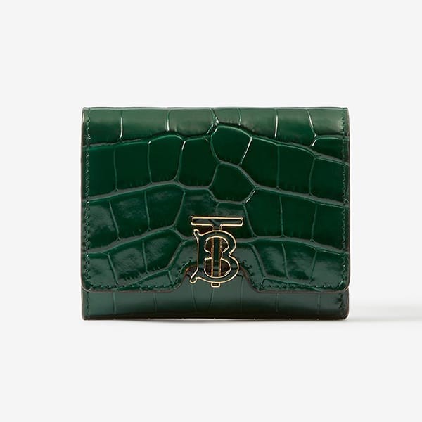 【新デザイン】バーバリー 偽物 エンボスレザー TBフォールディング ウォレット 財布 80627051
