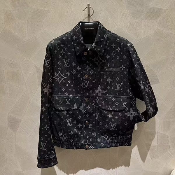 ルイヴィトン モノグラムプリントデニムジャケット 偽物 1AF316