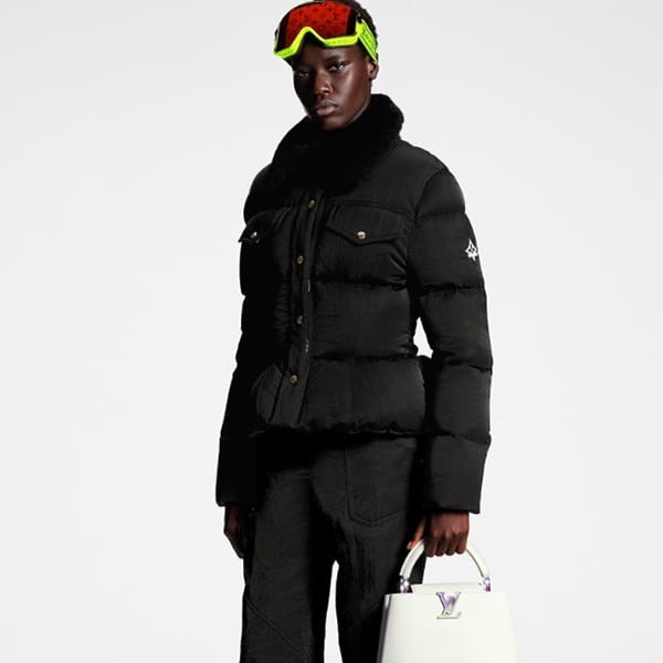 ルイヴィトン コピー LV Ski ダウンジャケット ナイロン 黒 1AC0N9