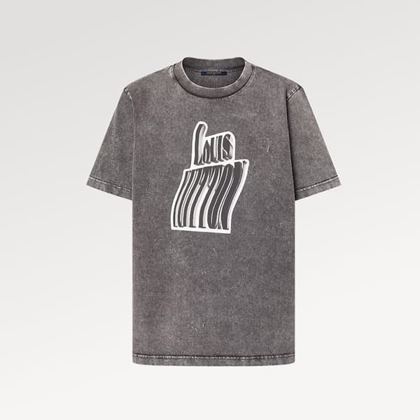 可愛いルイヴィトン 偽物 グラフィックLVシグネチャーTシャツ 1AFFE8