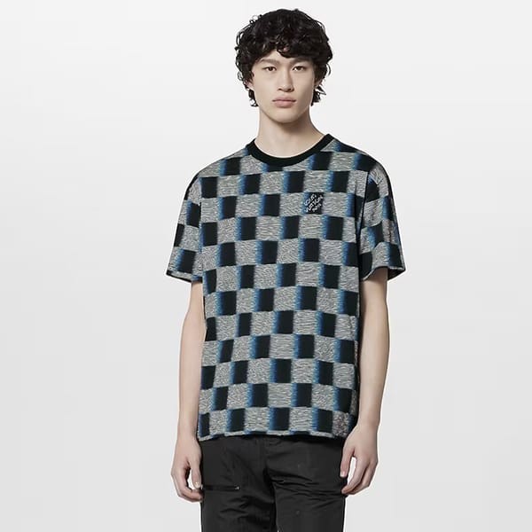 ルイヴィトン ダミエ 半袖 偽物 コットンTシャツ 1AFB29