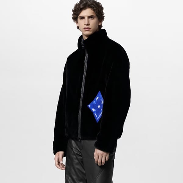 素敵なルイヴィトン リバーシブル 偽物 アウター ブルゾン ミンク LV SKI 1AFAK3