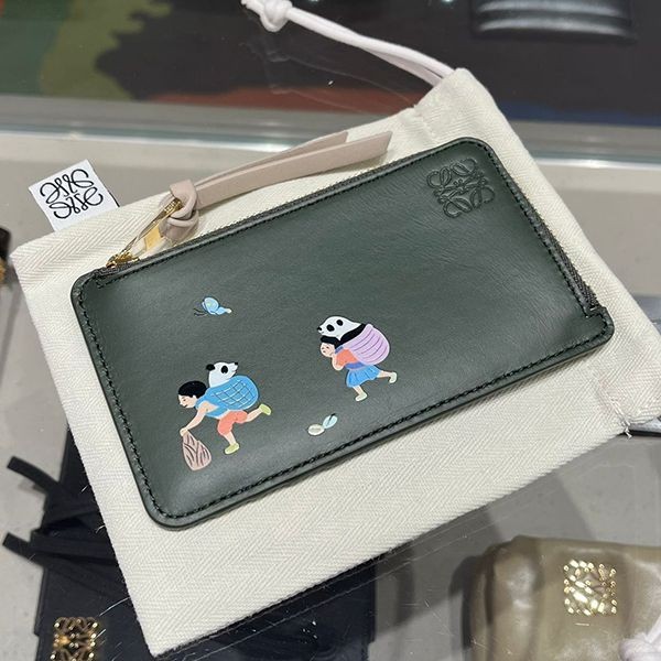 【ロエベ×Suna Fujita 偽物】コインカードホルダー サテンカーフC643Z40X44