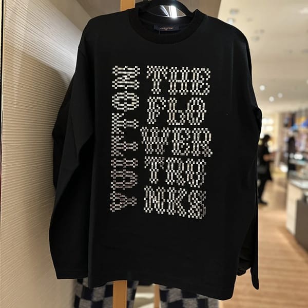 素敵なルイヴィトン エンベリッシュドロングスリーブウールTシャツ 偽物 1AFB92