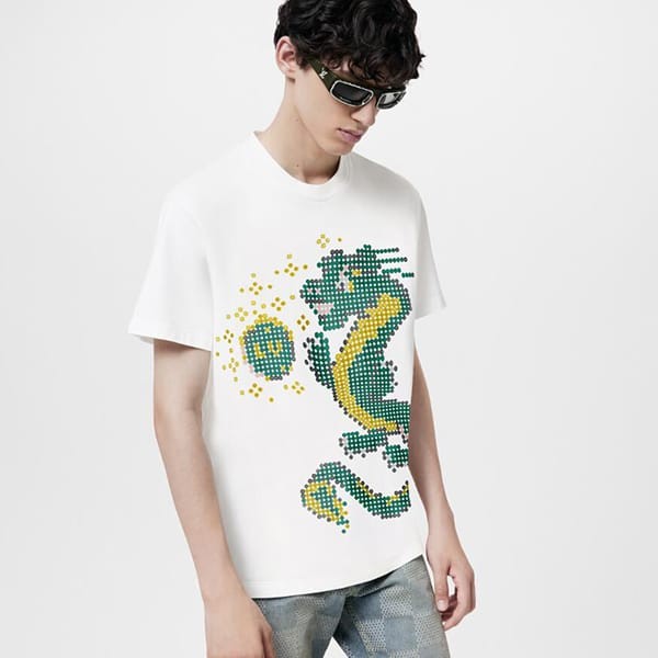 洗練デザイン♪ルイヴィトン ショートスリーブコットンTシャツ パロディ 1AFJFX