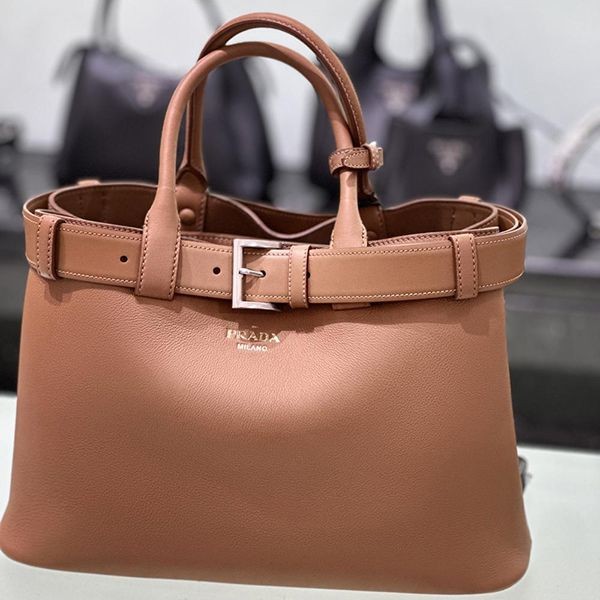 完売前に！【プラダ】レザー ロゴ バッグ 激安ショルダーハンド トート バッグ1BA417