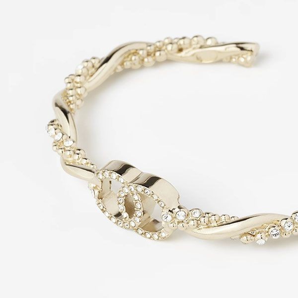 素敵なシャネル バングル メタル & ストラス クリスタル ABA712 B10484 NN009